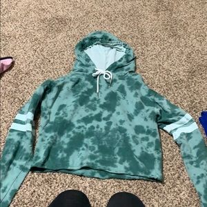 Cropped tie dye hoodie